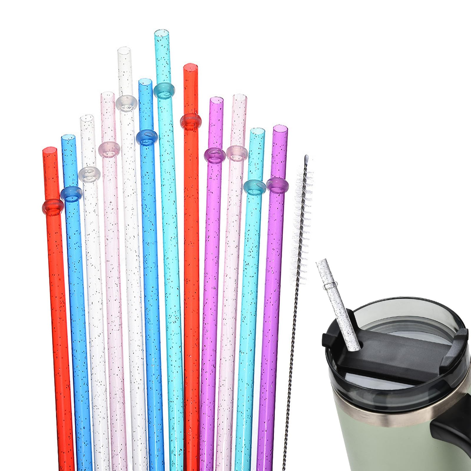 6 Pezzi Cannucce Per Stanley di Plastica Riutilizzabili da 30