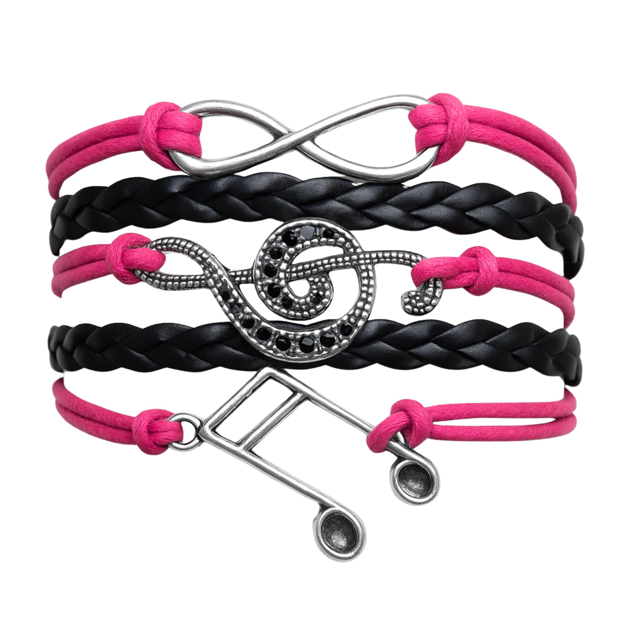 Infinity Collection - Charm Bracelet with Music, Bracelets for Women, Teens, and Girls. Adjustable Bracelet for Musicians. Gift for Music Lovers