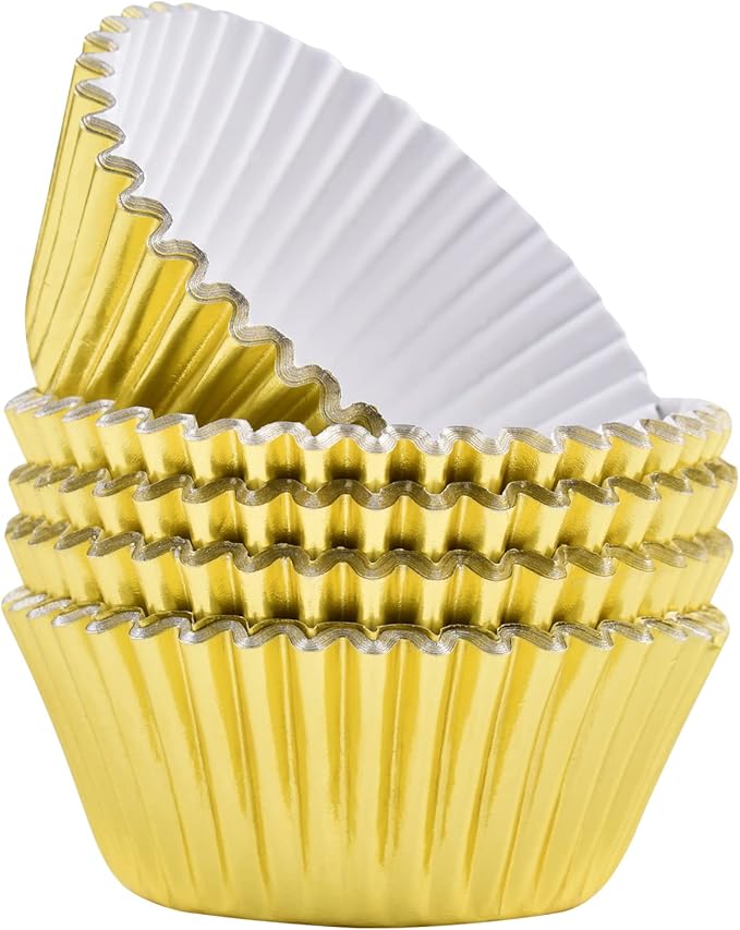 Gold Foil Cupcake Liners Metallic Baking Cups Muffin Liners Muffin