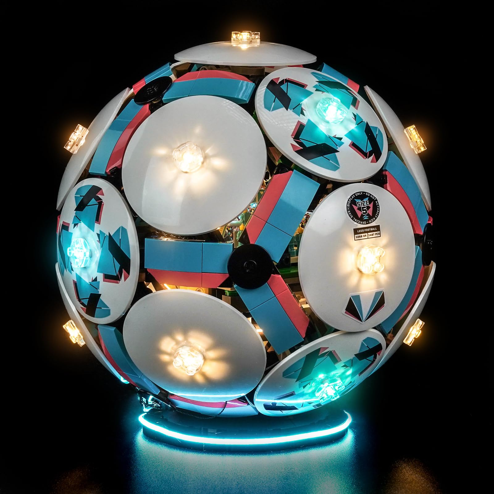 Kit di illuminazione decorativa compatibile con Lego 43019 Soccer Ball (senza modello), kit di luce LED compatibile con i mattoni Lego Soccer Ball