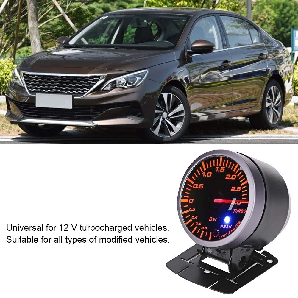 KSTE 2,5 pulgadas 60mm 3,0 Bar LED coche Modificación Turbo Boost Gauge Medidor puntero DC12V