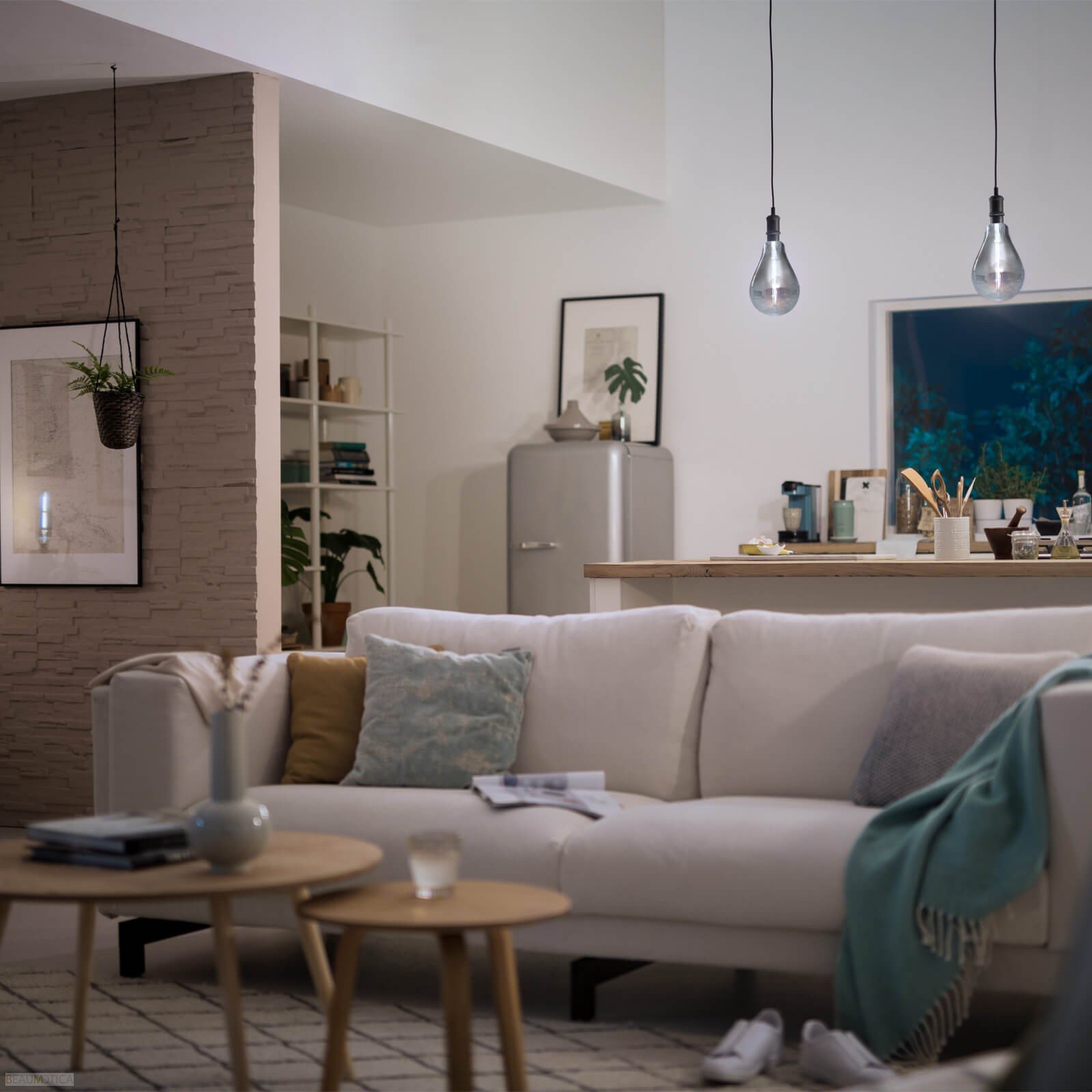 Philips - Bombilla LED 40W, E27, estándar gigante, luz blanca neutra, ahumada, regulable