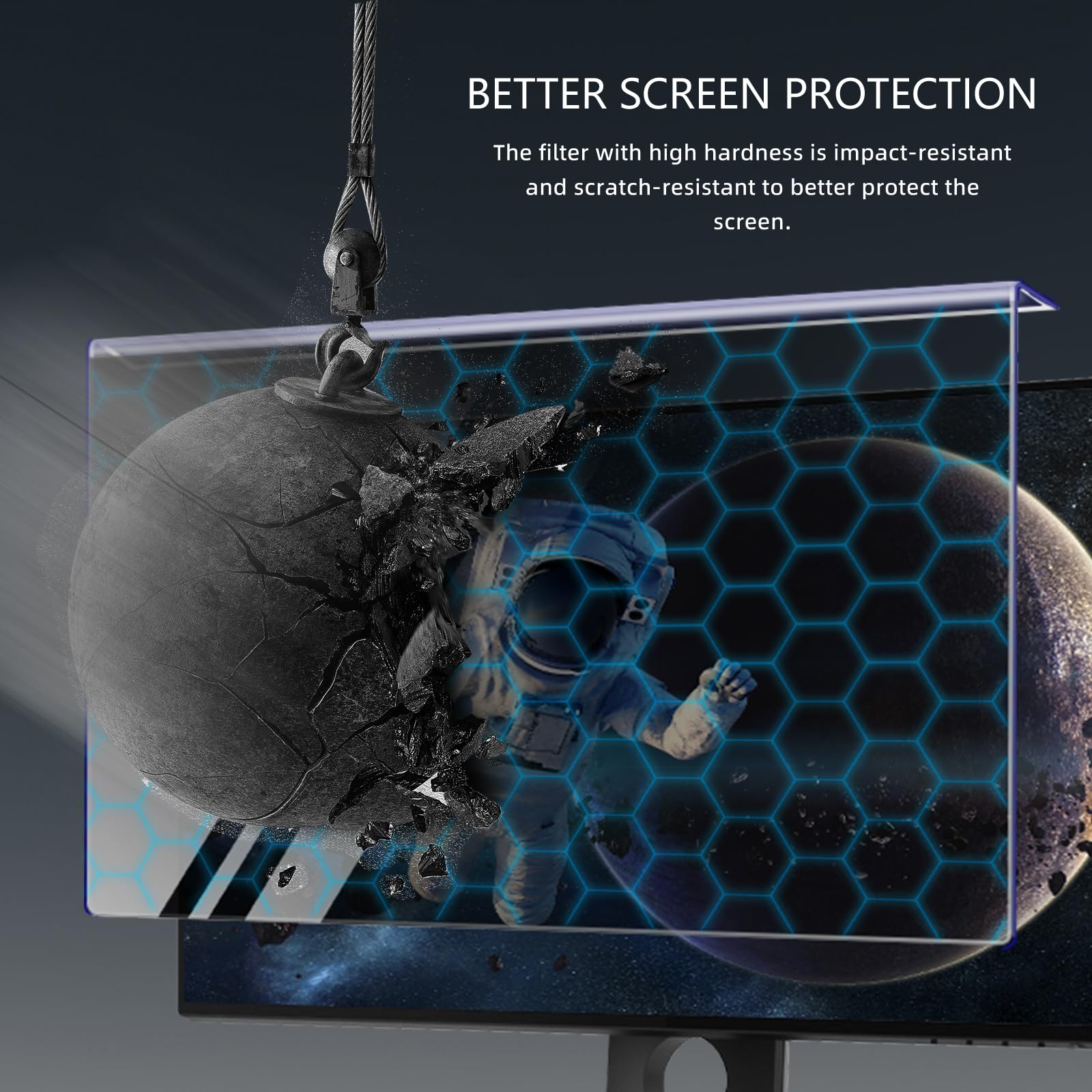 HaruYo 20-22 Pulgadas Filtro de Privacidad Tipo Colgante para Monitor PC 20" 21.5" 22"