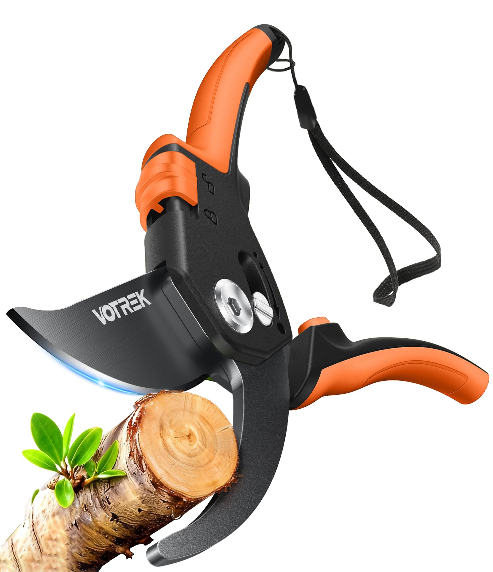 VOTREK Bypass Secateurs for Small Hands with Continuously Adjustable Grip, SK5 Steel Blade & Sealed Spring–21.5cm Professional Pruning Shears for Rose, Branch, Plant, Garden Pruner Scissor Hedge Shear — view 11