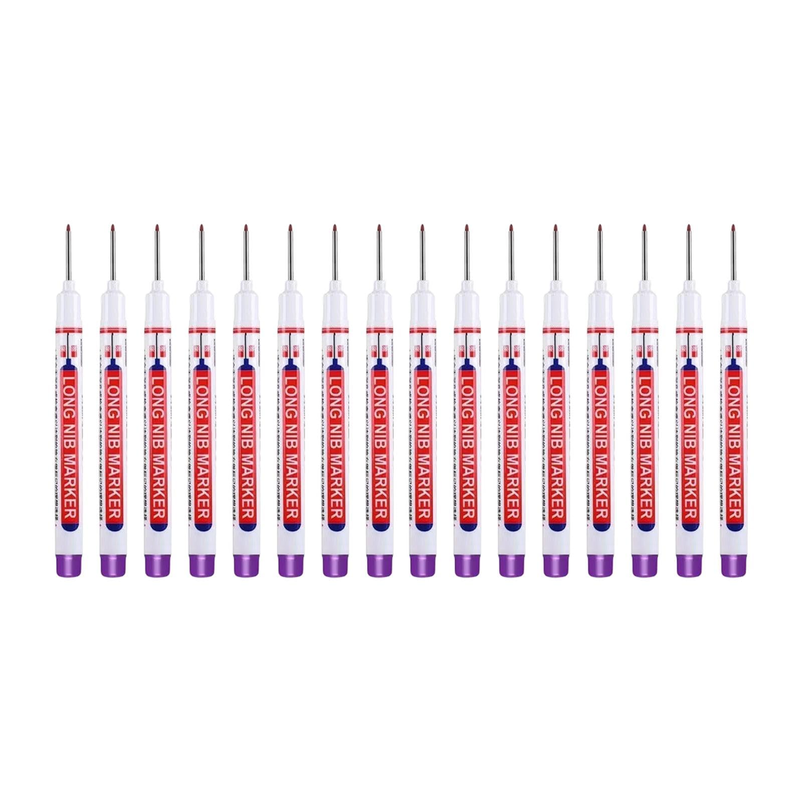 SNAPPSY 16 Pieces Long Nib Markers Deep Tip Pens for Carpentry Construction Purple-image-41