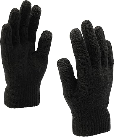 Levi's - Guanti Touch Screen In Maglia Blu Navy Con Etichetta Con Logo 157281032 - Foto 13