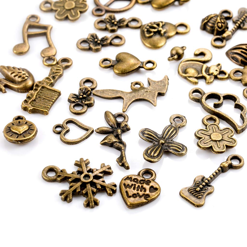 50 Pièces Pendentifs Breloques Anciens En Bronze Love Birds 24x16 Mm Avec Strass - Neuf - Prêt à Créer