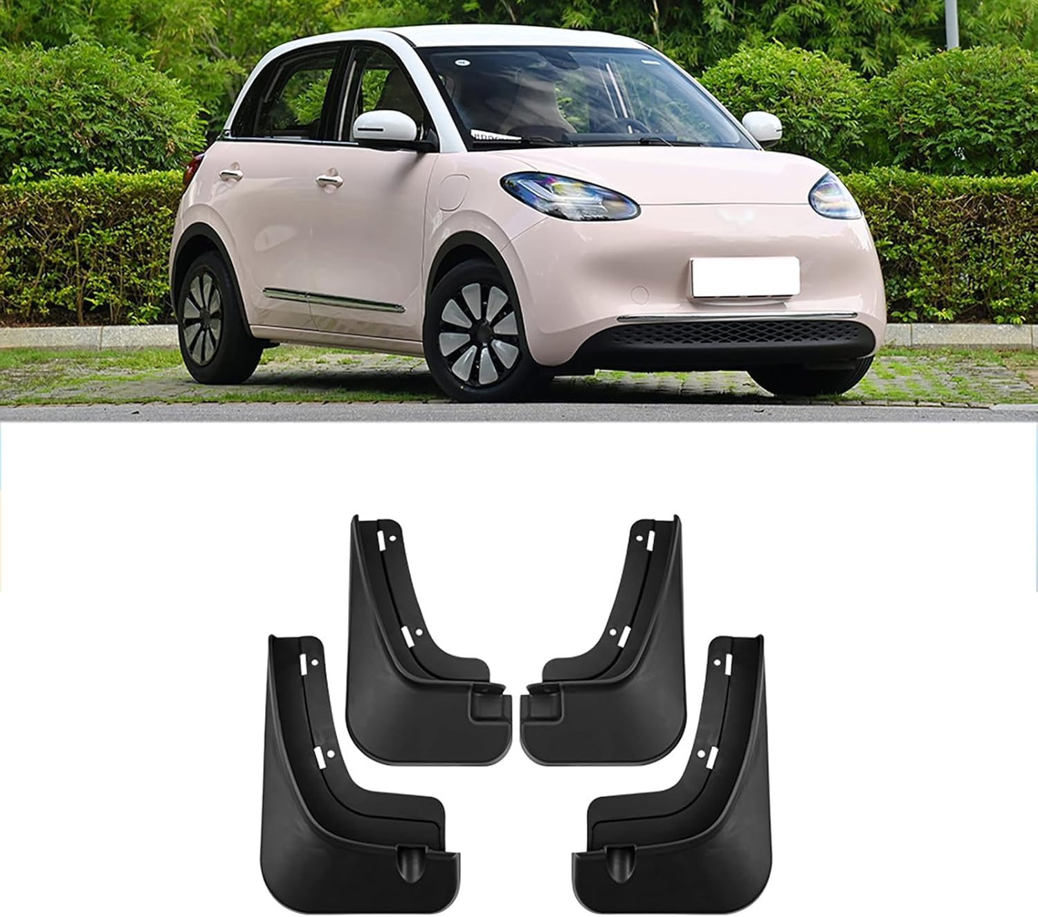 FengXH No-Drill Mudflaps for Binguo EV 2023-2024, Bolt-On Kit, Road Legal