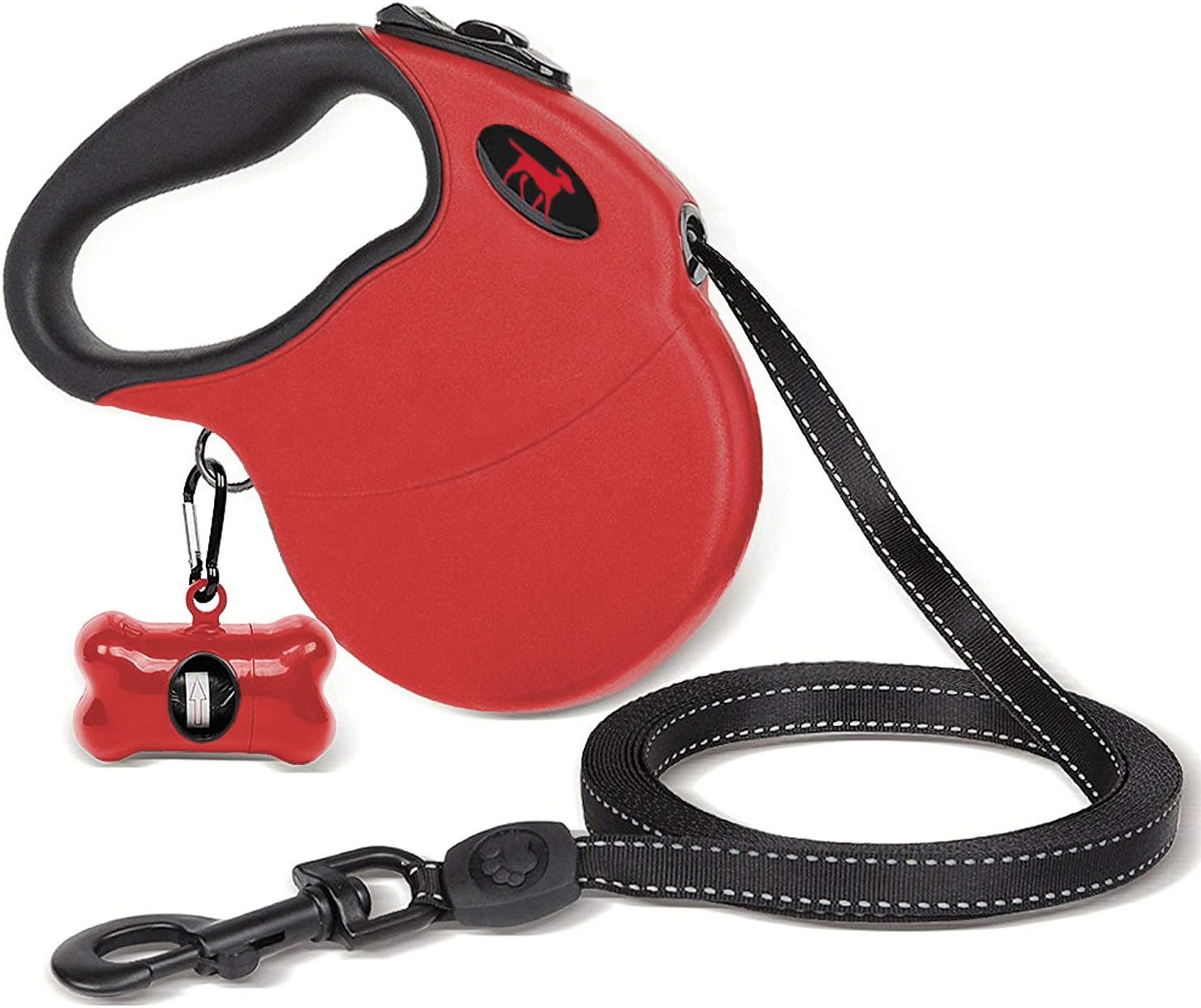 Tuff Pupper Heavy Duty Retractable Dog Leash | 16 ft Dog Leash with Reflective Stitching for Nighttime Safety | One Button Lock and…