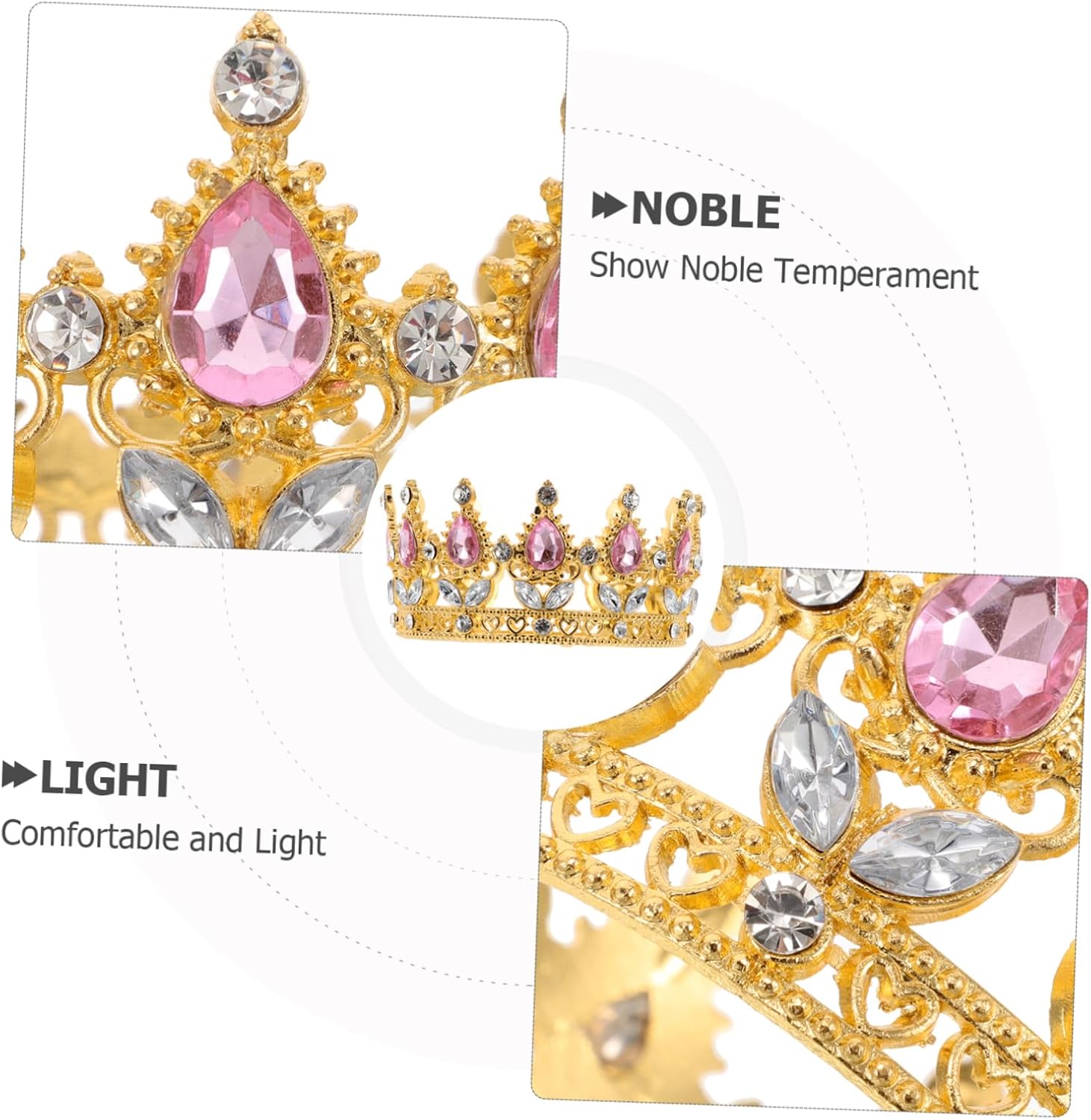 COLLBATH Wedding Crown Headpiece for Bride Lightweight Rhinestone Hair Jewelry for Women Elegant Bridal Crown for Weddings and Special Occasions Intricate Design Versatile Accessory