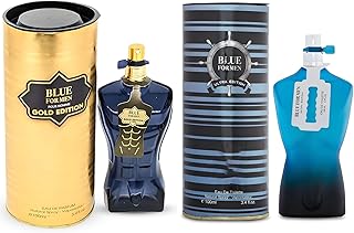 Men's Cologne Blue for Men Gold&Ultra Eau De Toilette for Men-Fresh, Romantic Scent Perfume 3.4 Fl Oz Each Natural Spray For All Skin Daily Used