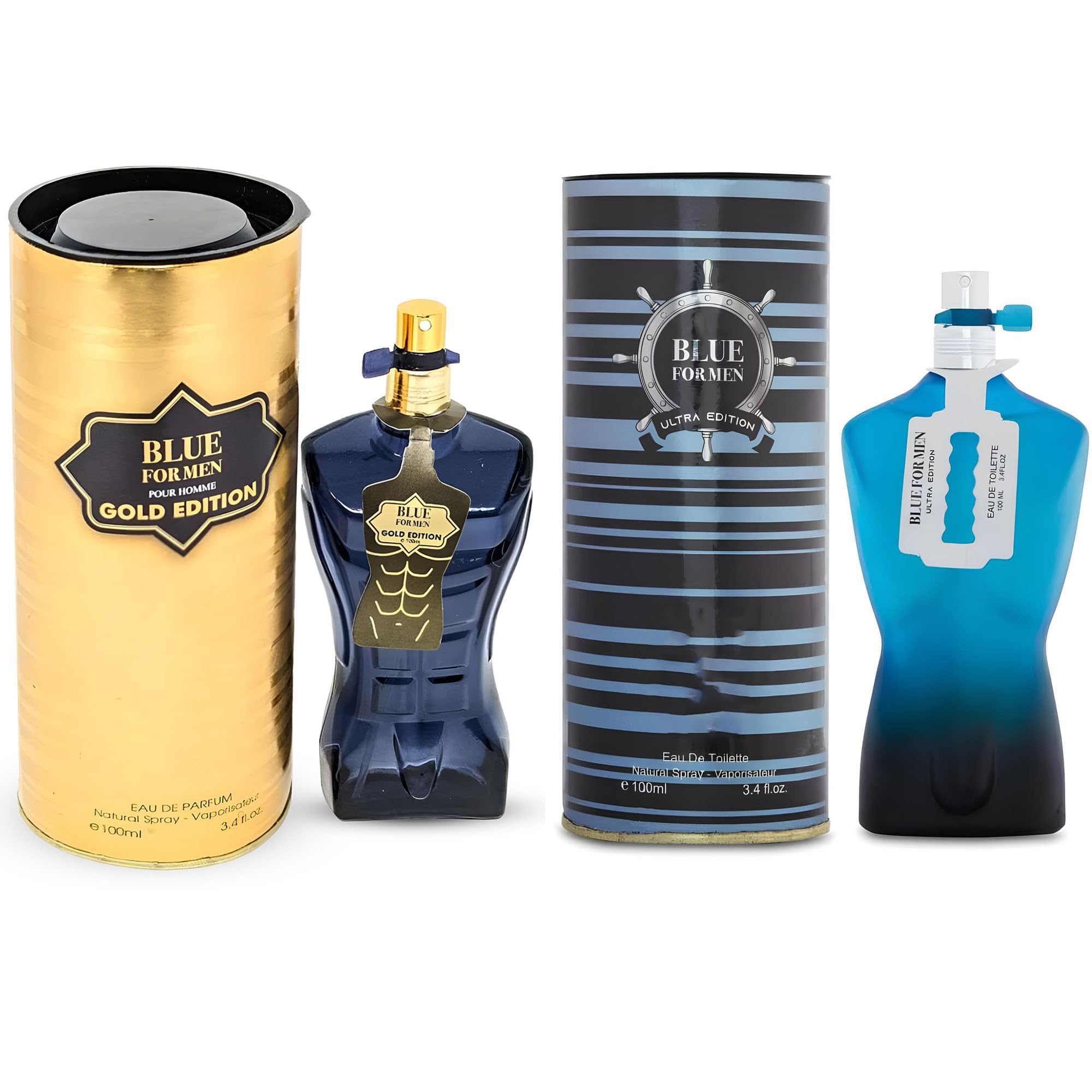 Amazon.com : AFLUXE Men's Cologne Blue for Men Gold&Ultra Eau De