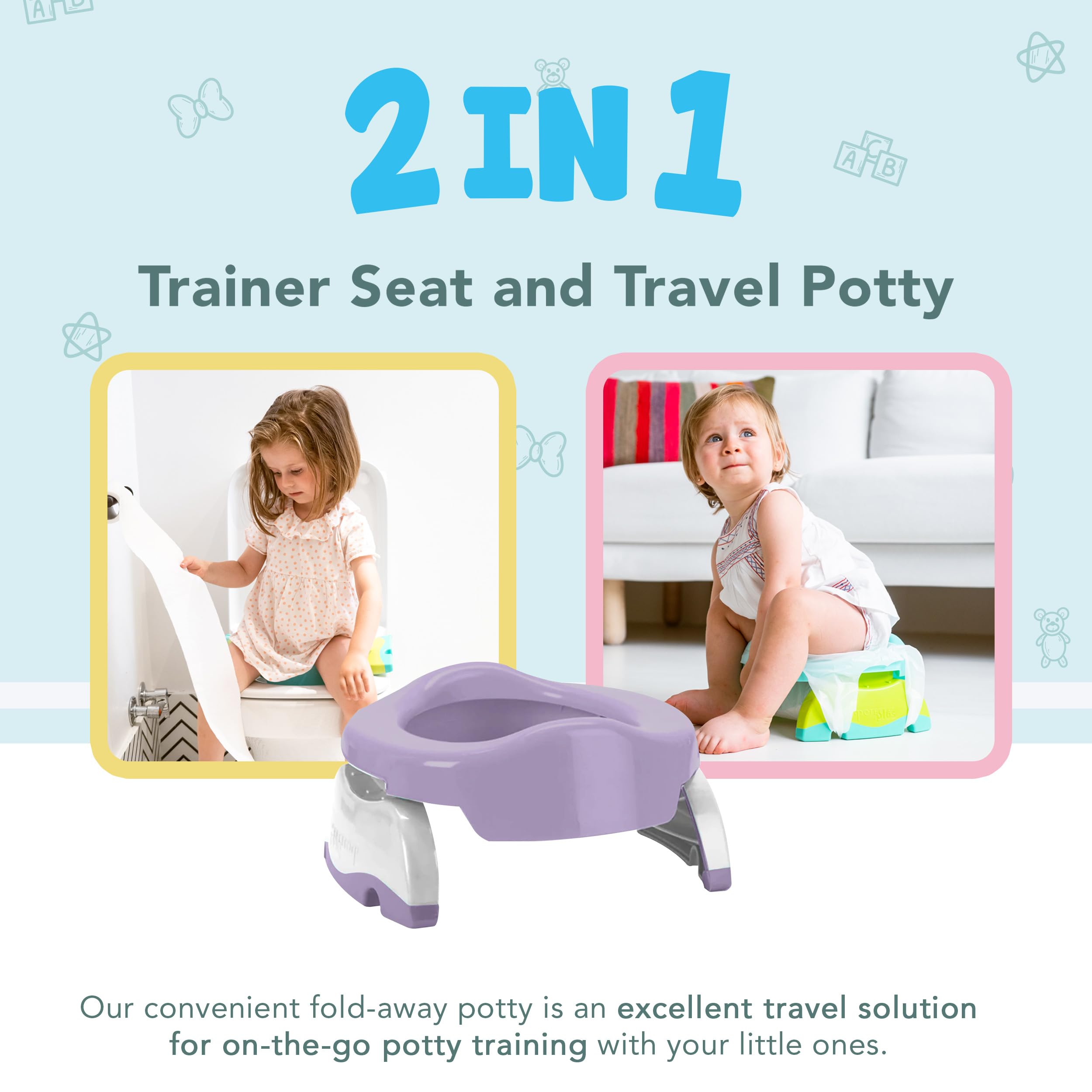 Kalencom Potette Plus 2-in-1 Reise-PottyTrainer-Sitz, pflaume