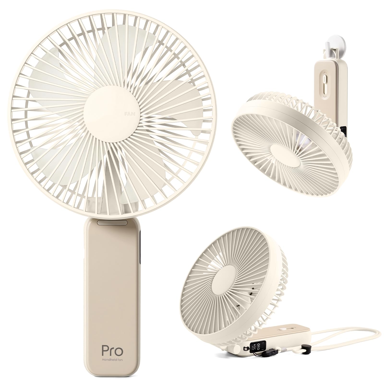 【34%OFF+ポイント50%】【実質1,649円】 Periduxs USB充電式 大サイズ 6インチ 大風量 5WAY (卓上・吊り下げ・ハンディ・壁掛け・首掛け) 携帯扇風機