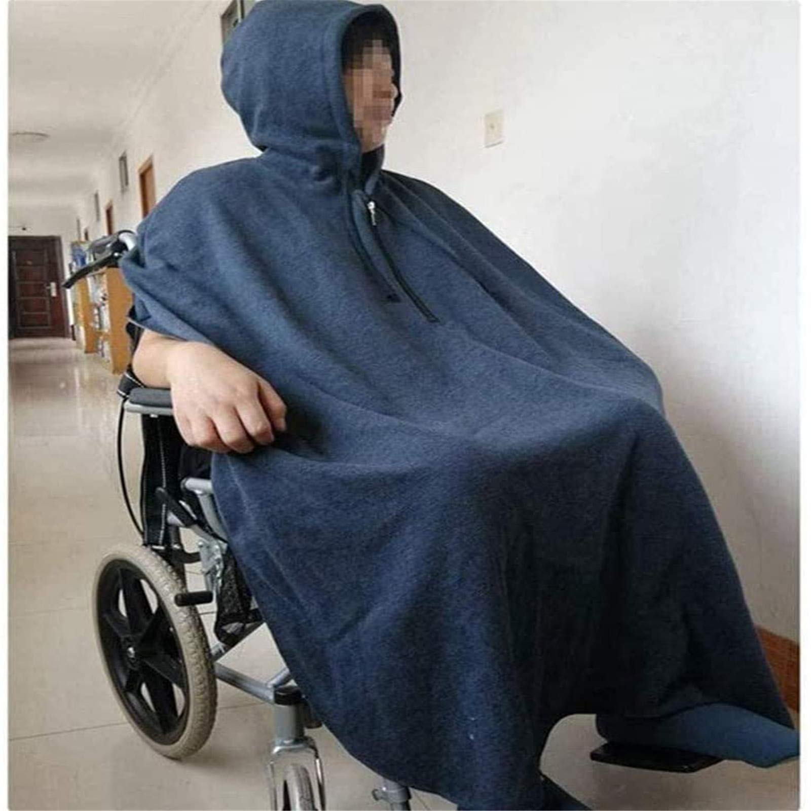 Capa para Silla de Ruedas, Manta para Silla de Ruedas, cómoda Funda para Silla de Ruedas, Chal de Terciopelo, Ropa Gruesa, Capa para Silla de Ruedas para Salir en otoño