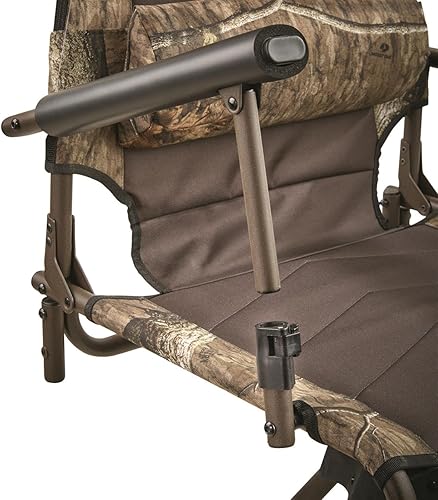 Miniatura 4 de Silla ciega de alta calidad marco de acero con asiento acolchado, plegable y portátil con raíces de campo de roble musgoso