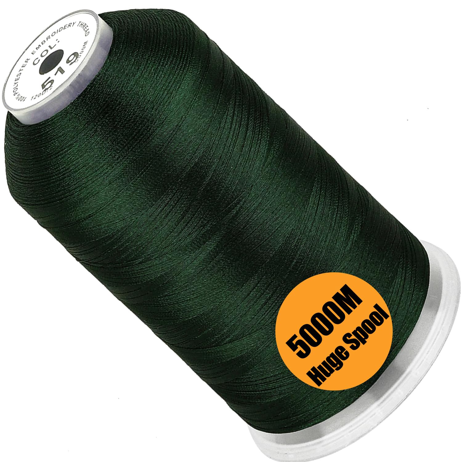 New brothread 5000M Huge Spool Embroidery Machine Thread - Olive Green