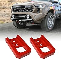 Red Front Tow Hooks for Toyota Tacoma 2024-2026 & 4Runner 2025-2026 | Direct Bolt-On, Aerospace Aluminum Vvwmluui