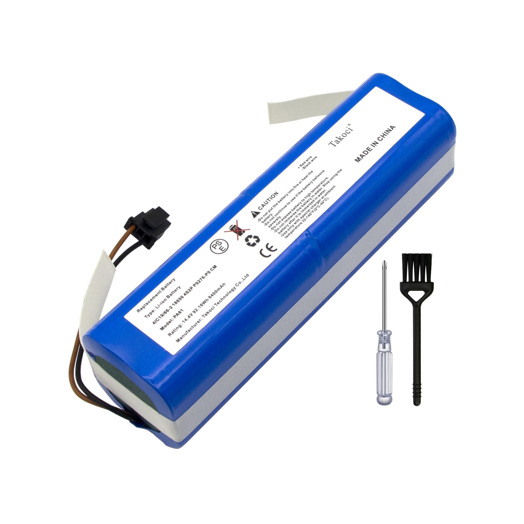 14.4V 6400mAh Li-ion Replacement Battery Compatible with Eufy RoboVac X8、X8 Hybrid、X8 Pro、X8 Pro SES Robot Vacuum