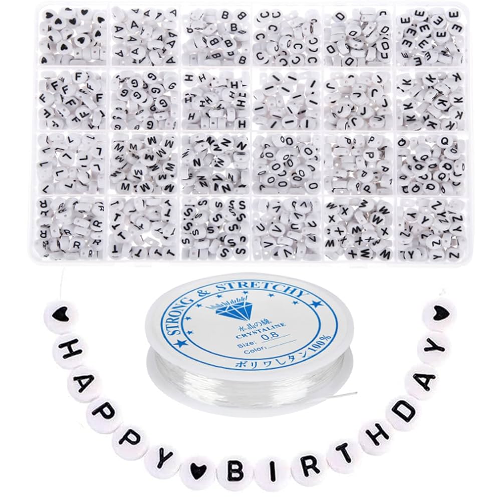 Amazon.co.jp: BetterJonny アルファベットビーズ 約 1200ピース