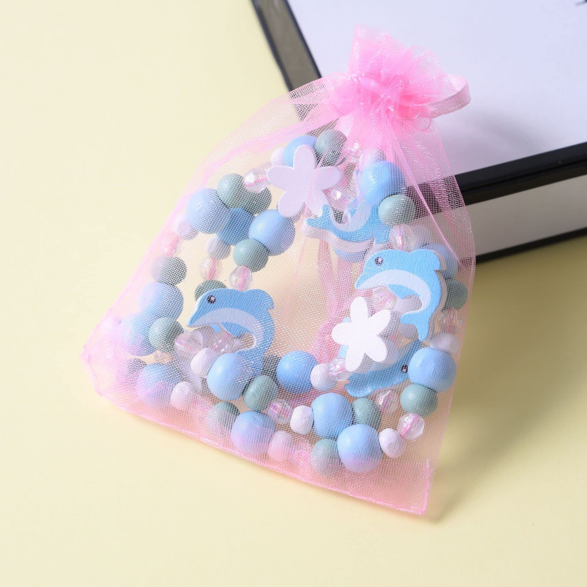 Ensemble Bijoux Enfant Bois Licorne Nv Wang Ensemble Bijoux Enfant Bois Coloré Licorne - Collier Et Bracelets Princesse Pour Filles