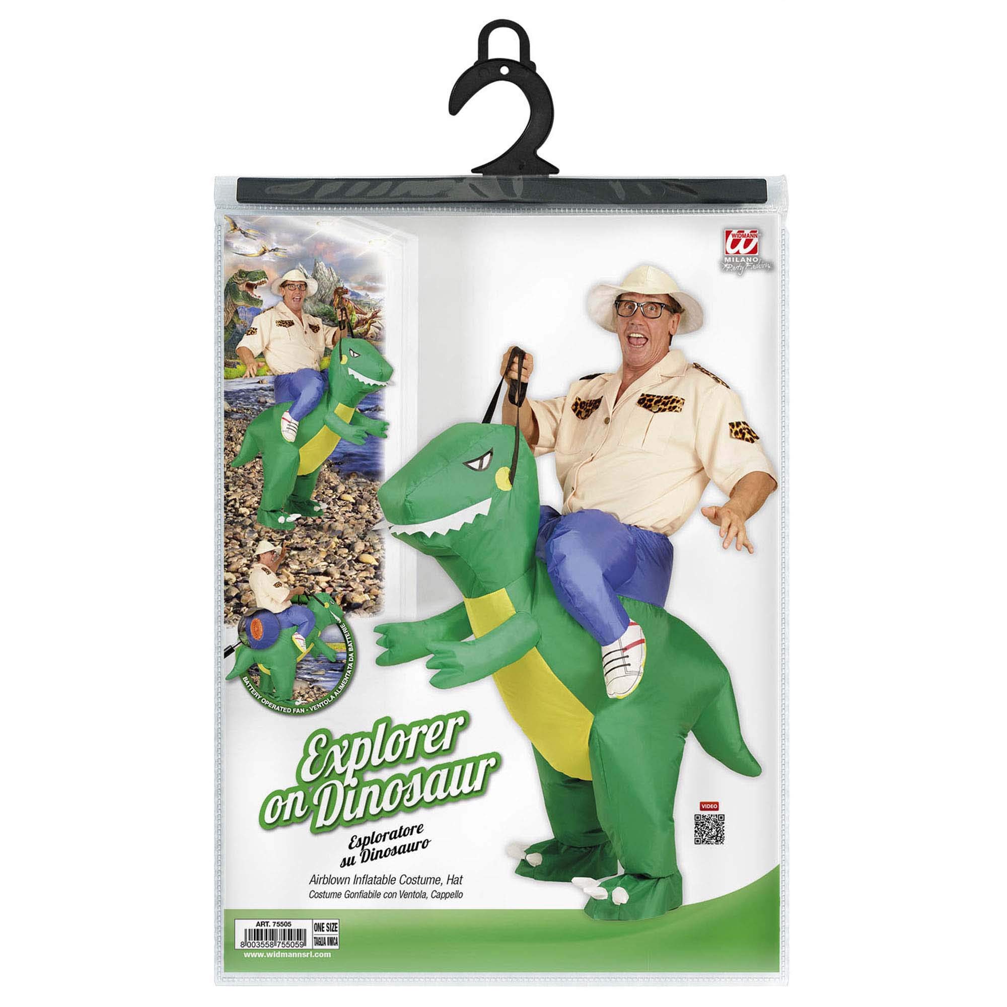 WIDMANN Disfraz de Jinete de Dinosaurio para Adulto