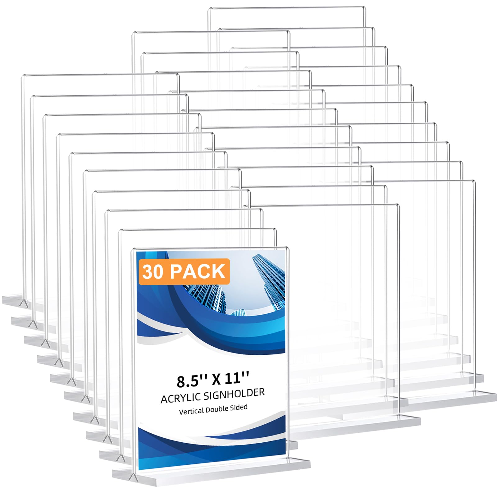 Acrylic Sign Holders - 12 Pack for Displays -19 Acrylic Sign Holders - 12 Pack for Displays -19