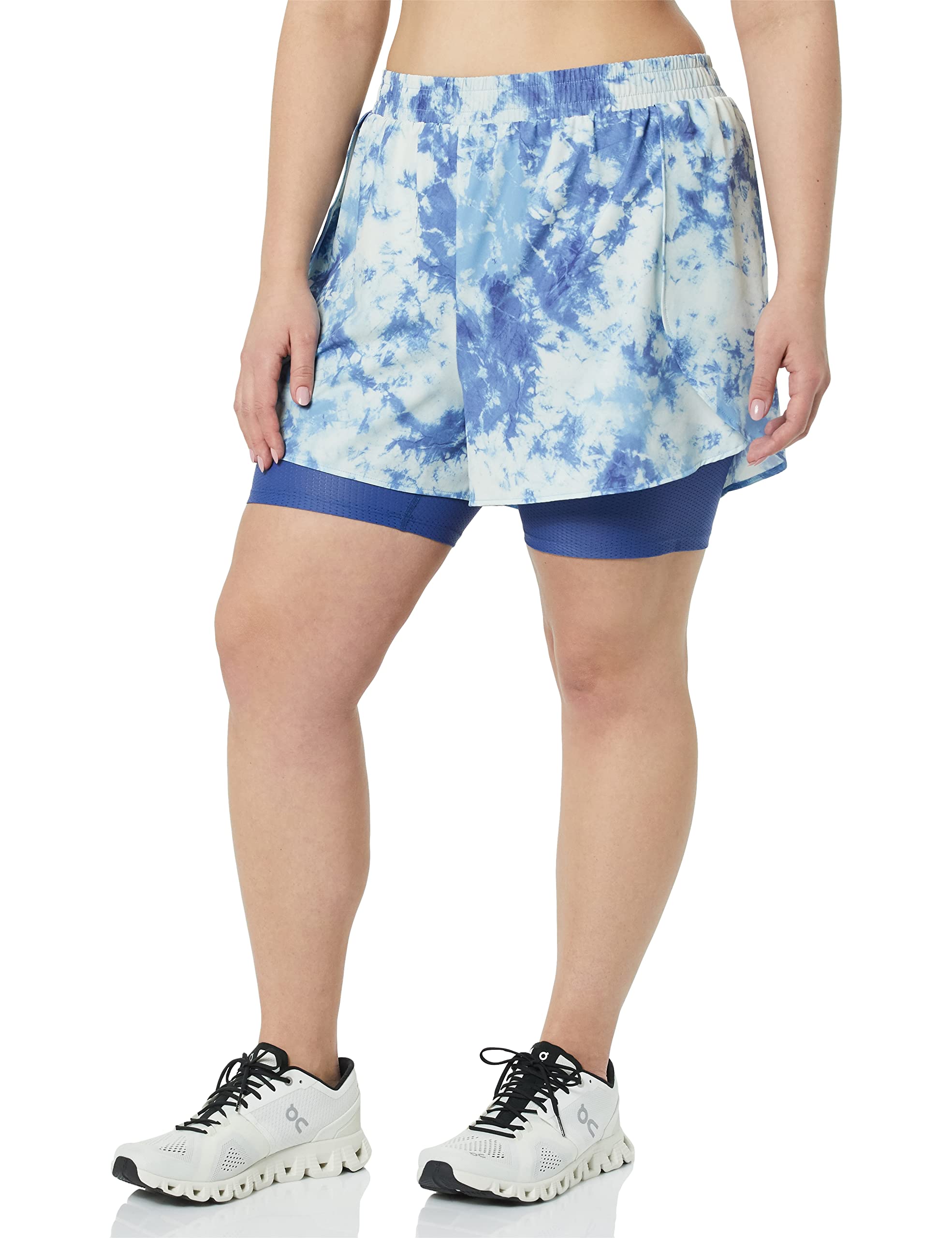 Amazon Essentials Pantaloncini da Corsa in Tessuto Elasticizzato a Doppio Strato Donna