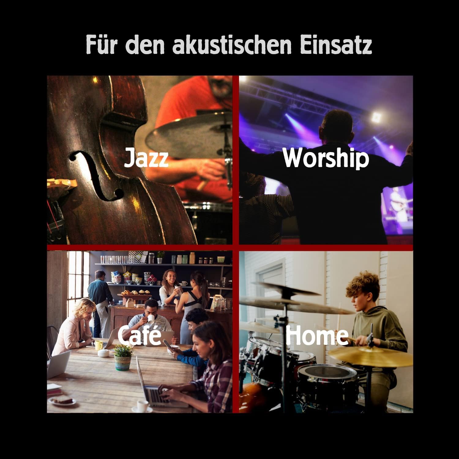 Adoro Silent Sticks - leise Schlagzeug Sticks -Drumsticks für akustik Musik - leise Stöcke mit vollem Sound (keine Schallschutz Wand, Drum Pad oder Schallabschirmung für Schlagzeuge mehr, 1 Paar