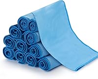 Vista 1 de 12 paños de limpieza de microfibra para vidrio y ventanas, 12 x 12 pulgadas, sin pelusas, sin manchas, limpieza rápida de ventanas, parabrisas