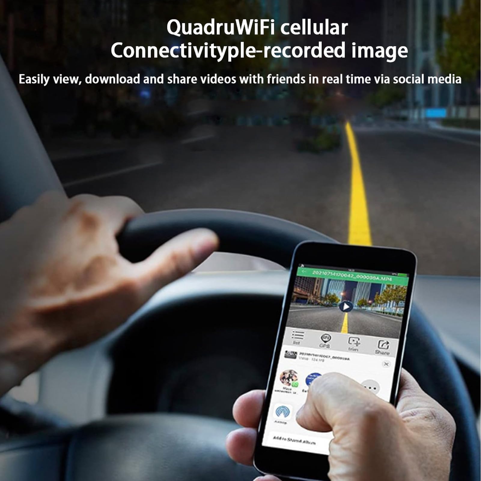 ASHATA Dash Cam a 4 canali 360° anteriore e posteriore sinistra destra interna per auto, 1080p HD 170 ° grandangolare registratore cruscotto con schermo da 2,7 pollici, modalità parcheggio 24 ore