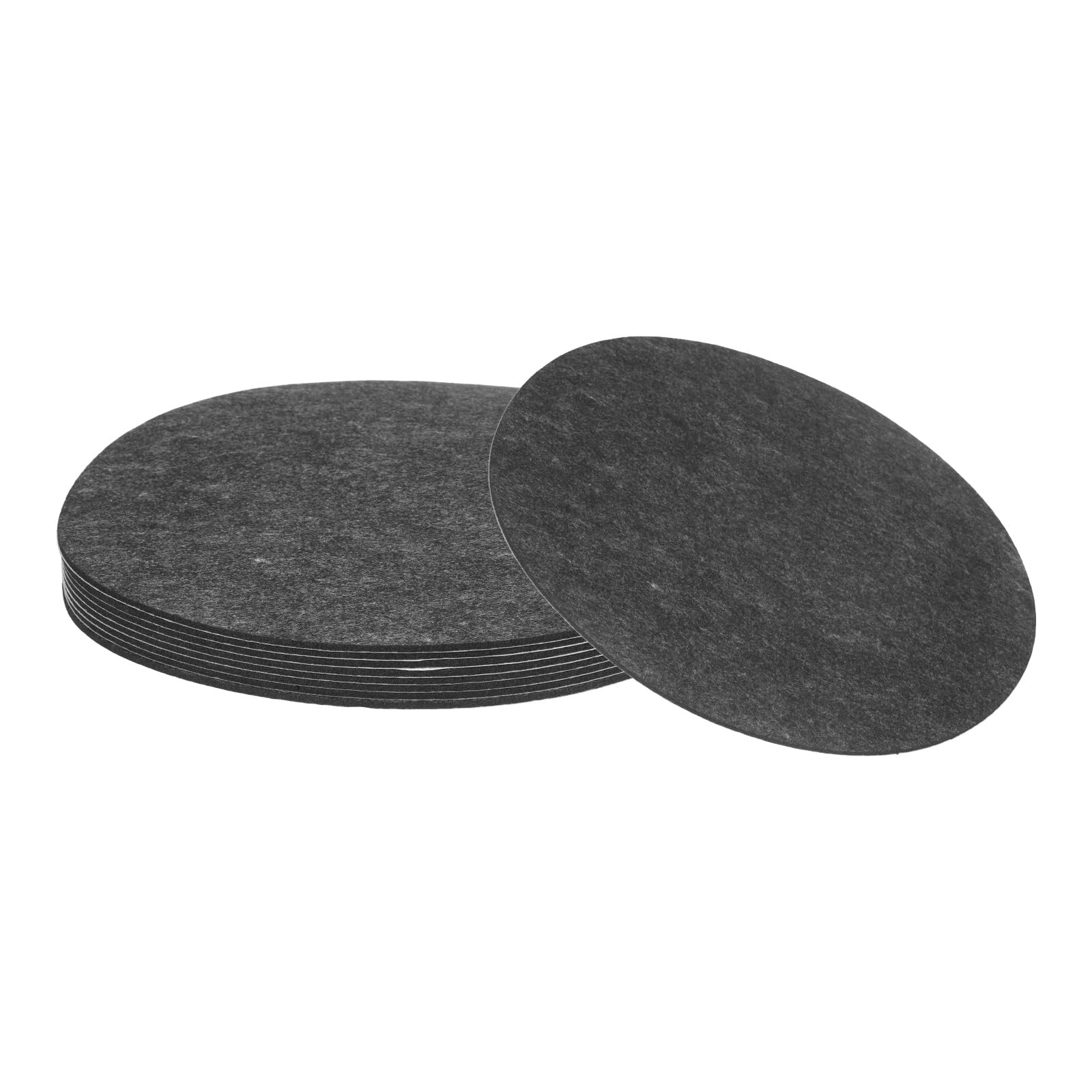 sourcing map 8Pcs Non Slip Felt Furniture Pads, 305mm Round Self Adhesive Felt Bumpers Noise Reducing Furniture Feet Floor Protector for Chairs Tables Furniture Legs (Gray 3mm Thick)