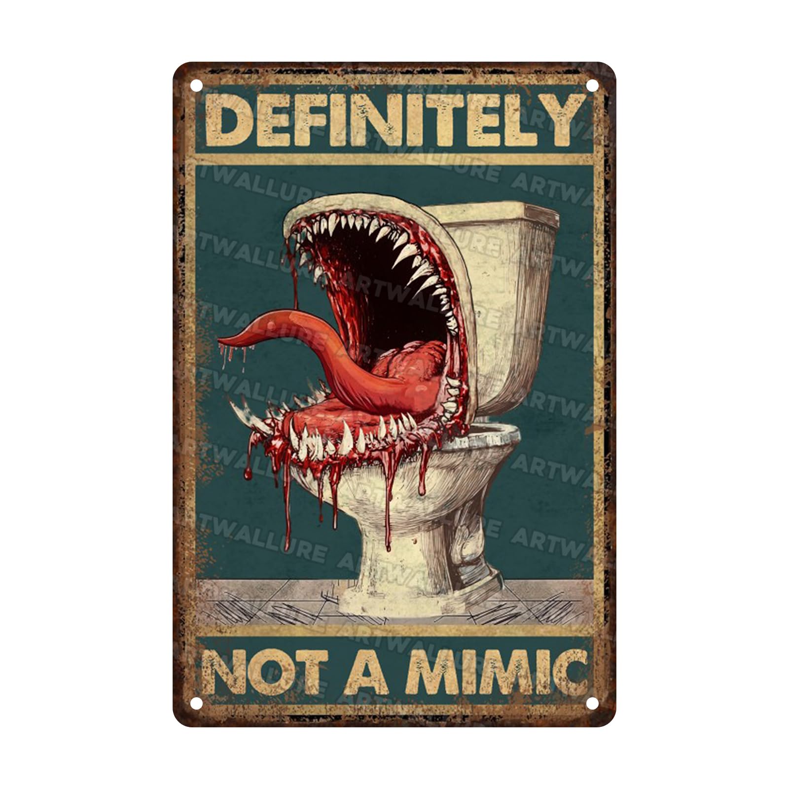 Anceky Metal Sign Vintage DefinitelyA Mimic Tin Sign Wall Decor for Home Kitchen Entryway Backyard Outdoor 12×16 Inch