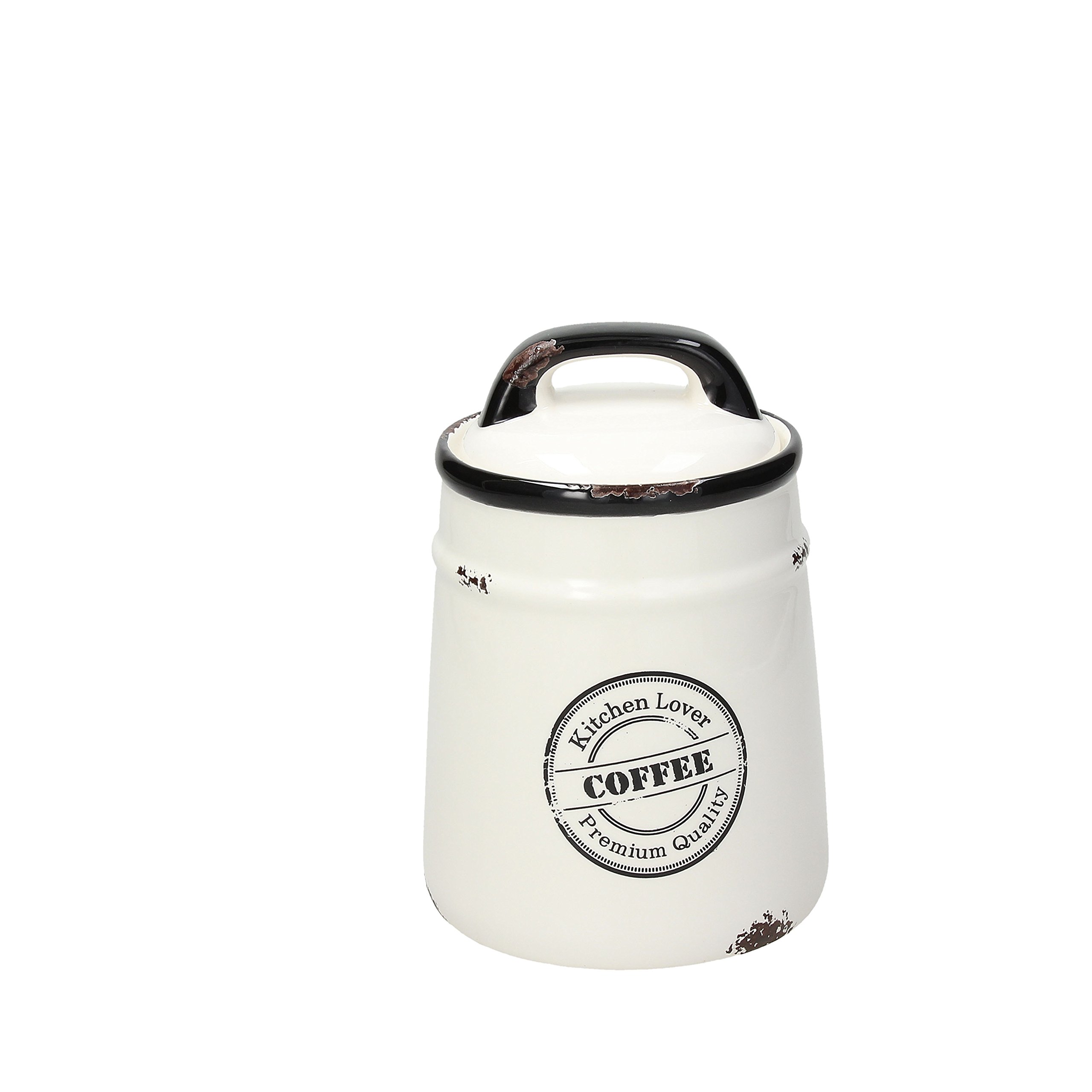 Tognana White Urban Chic Coffee Jar 12 Cm, Ceramic,
