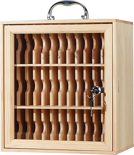 Armario seguro para teléfono móvil montado en la pared, almacena y organiza 12, 24, 36, 48 o 60 teléfonos, aula, oficina o fábrica gabinete de