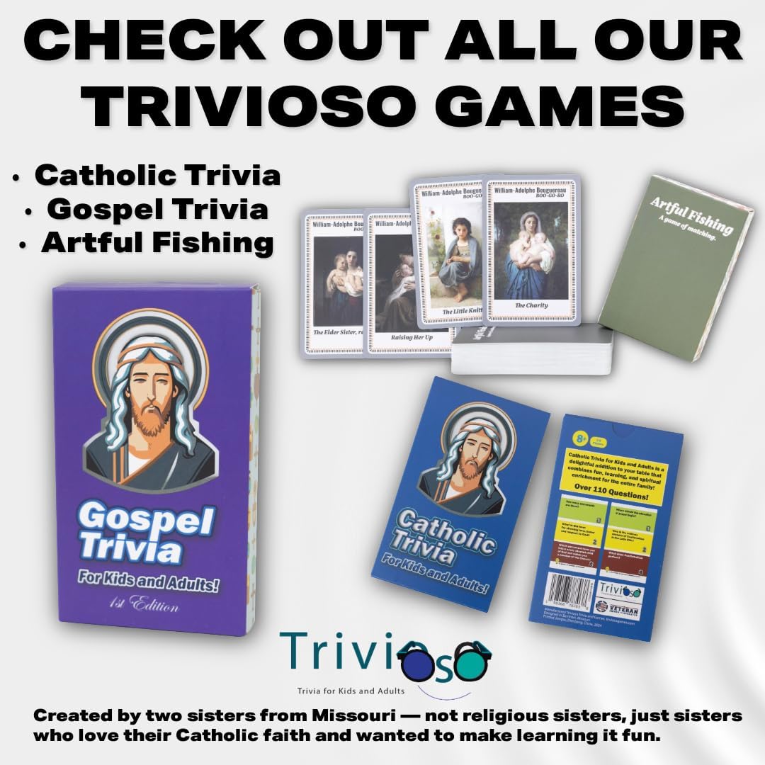 Catholic Gift for Kids & Teens – Family Faith Card Game | Catholic Trivia for Dinner Conversations, PSR Groups, Youth Groups, Religious Education
