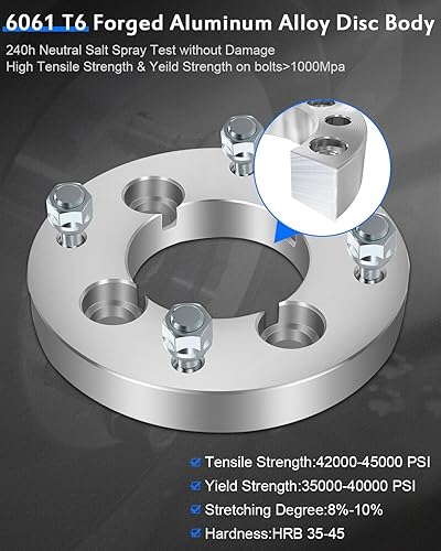 Miniatura 6 de ECCPP 4 adaptadores espaciadores de rueda de 4 lengüetas de 1 pulgada de 4x110 a 4x137 10x1.25 2.913 in compatibles con 2007-2016 para Rancher 420