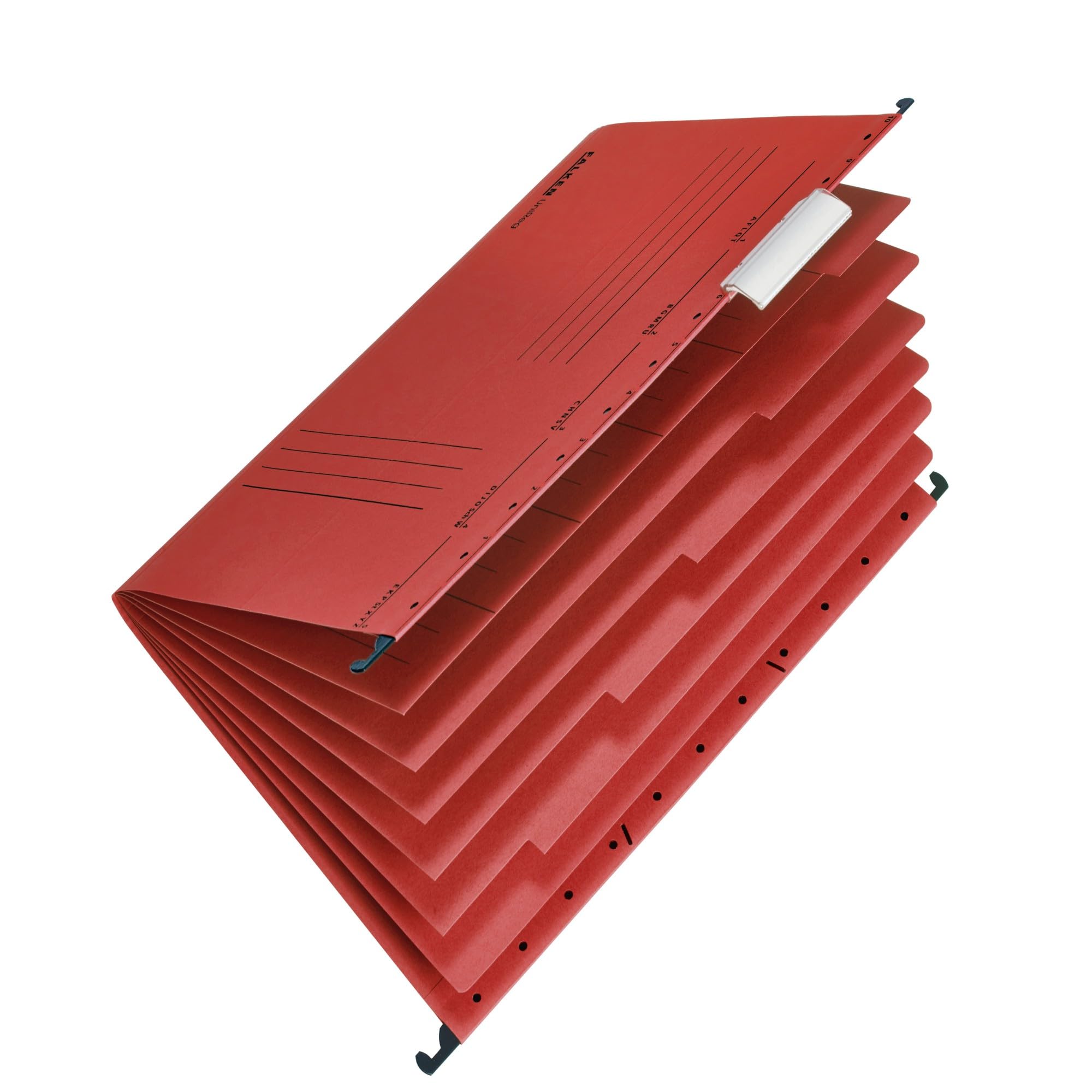 Original Falken 20er Pack Projektmappe und Personalmappe UniReg. Made in Germany. Aus Recycling-Karton für DIN A4 seitlich offen rot Blauer Engel Personalakte Personalhefter für die lose Blatt-Ablage