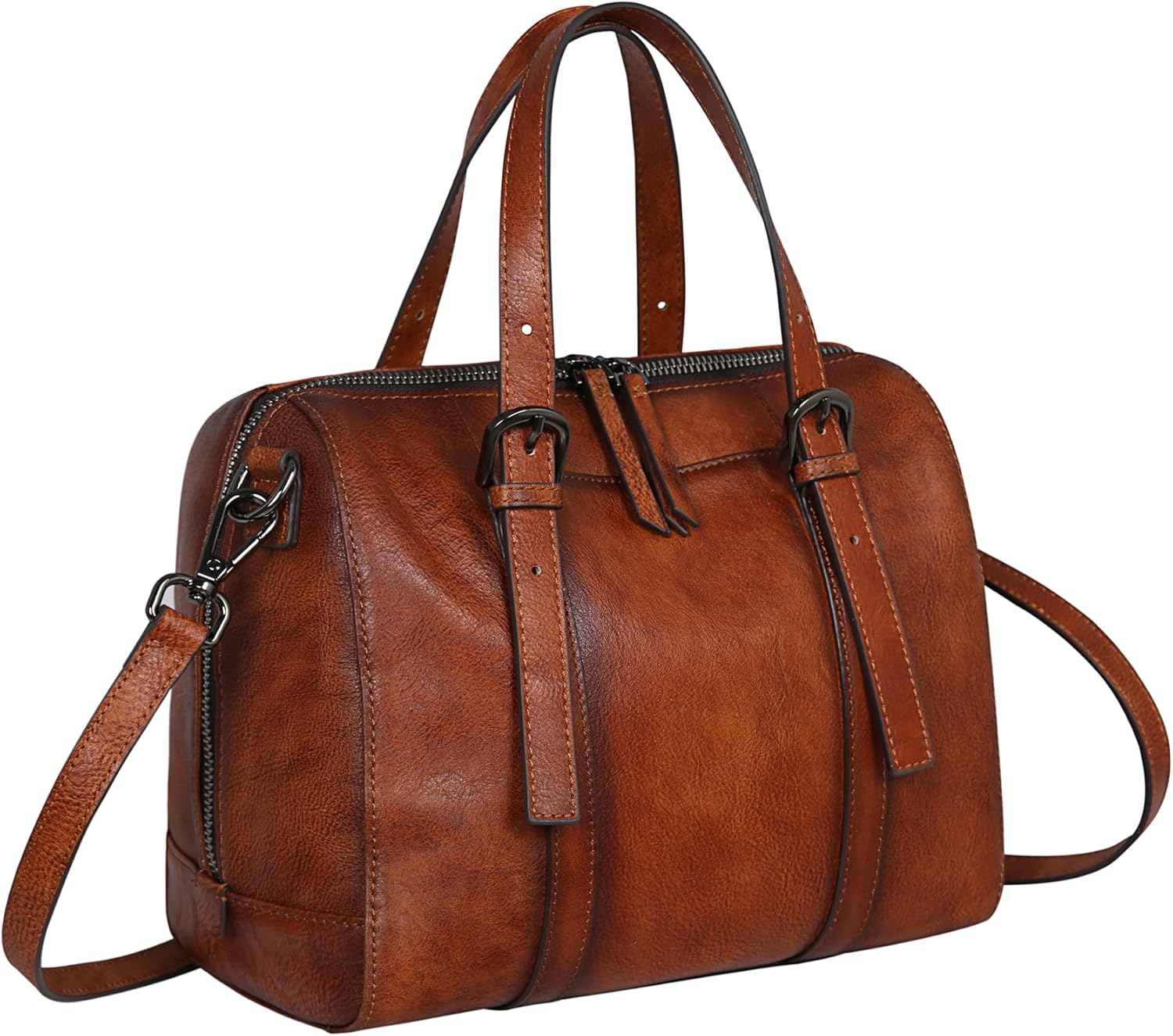 Iswee Genuine Leather Purses for Women Designer Hobo Crossbody Bag Satchel Handbags Top Handle Purses for Travel