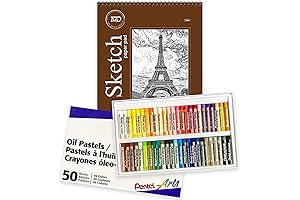 Pentel Oil Pastels 50 Colors Set for Kids and Artists