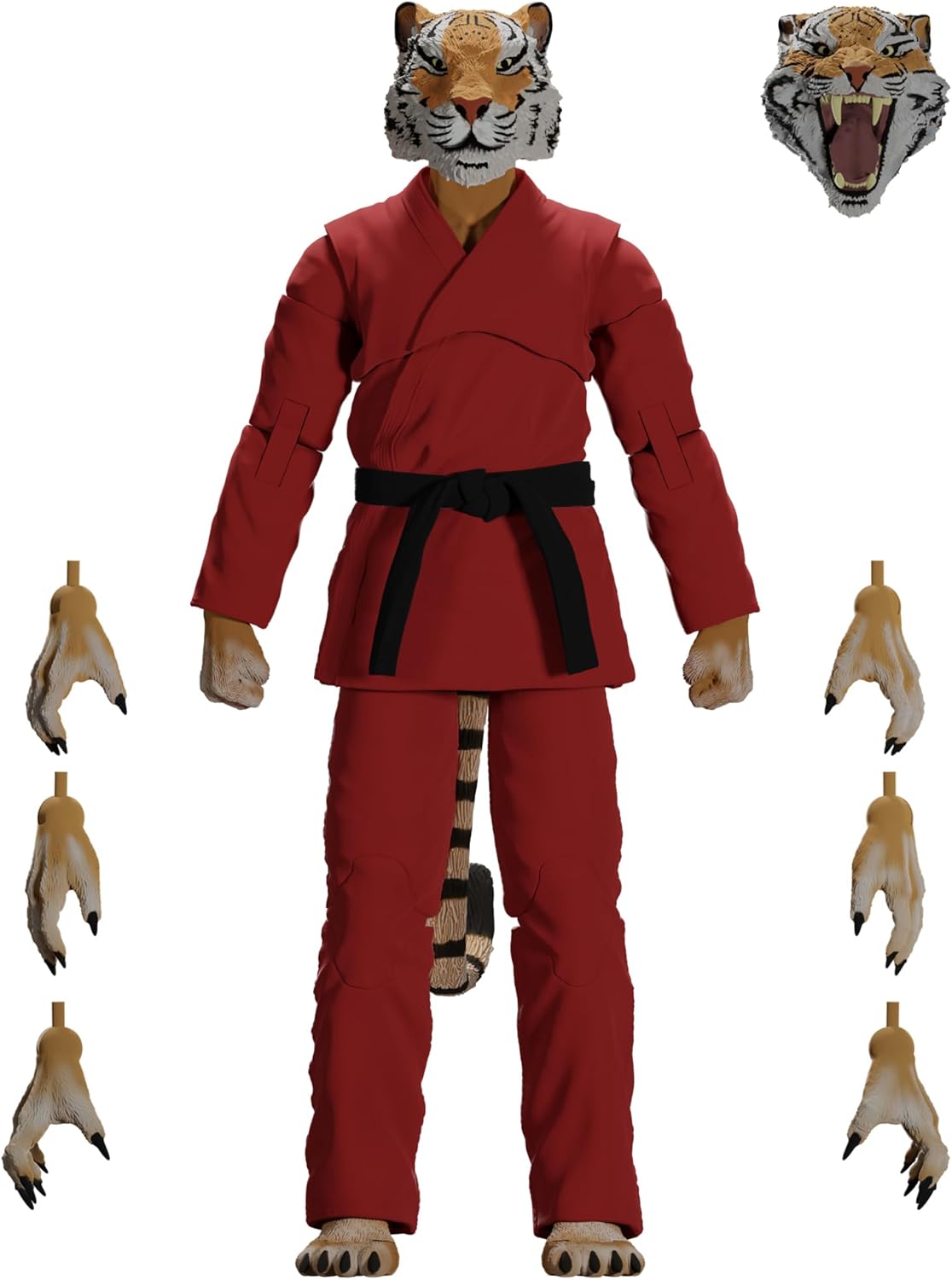 Icon Heroes Zoo 柔術ファイターズ:タイガーのティアゴ(レッドギ) 6インチ アクションフィギュア