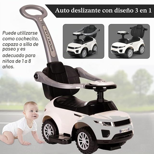 Foto 8 de 8 de COIL Coche antideslizante a partir de 1 año con barra deslizante 614 W - Coche de bebé para niños