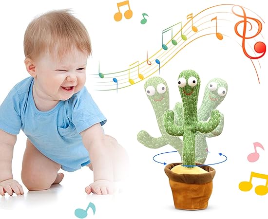 Amazon 踊るサボテン 歌って踊るサボテンの電子おもちゃ サボテンのぬいぐるみ 赤ちゃんの子供のための面白い幼児教育のおもちゃ 休日の装飾 完璧な誕生日プレゼント ぬいぐるみ おもちゃ