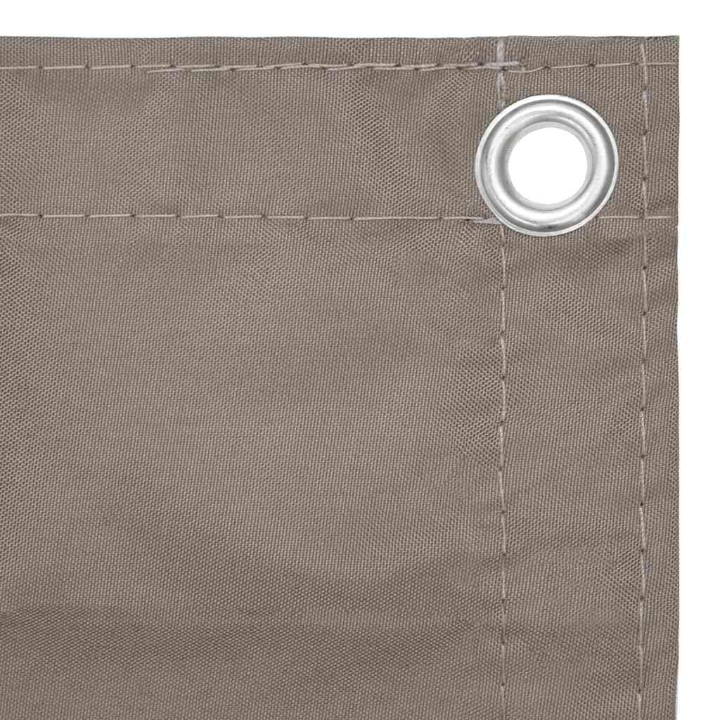 Osłona balkonowa z tkaniny Oxford powlekanej poliuretanem, 75 x 600 cm, z oczkami aluminiowymi i linką PE 24 m, wodoszczelna, ochrona przed promieniowaniem UV, na balkon, taras, do ogrodu i na