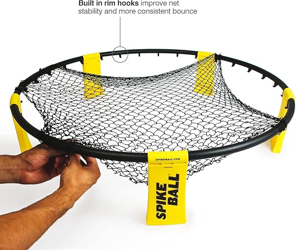 Spikeball Game Set (3 Ball Kit) - Outdoor Indoor Gift for Teens, Family - Yard, Lawn, Beach, Tailgate - Includes Playing Net, 3 Balls, Drawstring Bag, Rule Book - 3