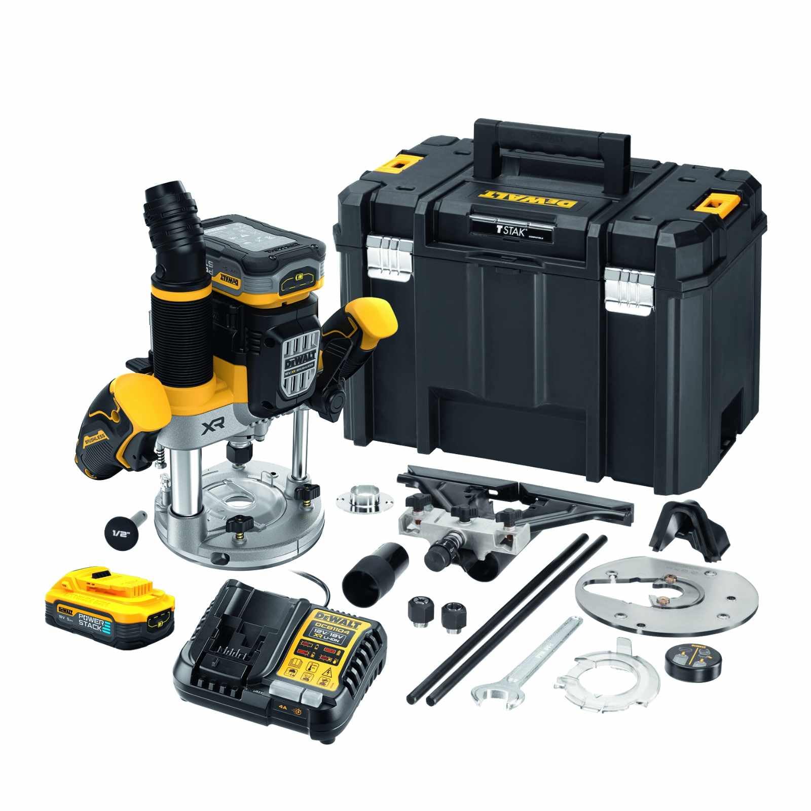 Dewalt Akumulatorowa frezarka górnowrzecionowa, 18 V/5 Ah