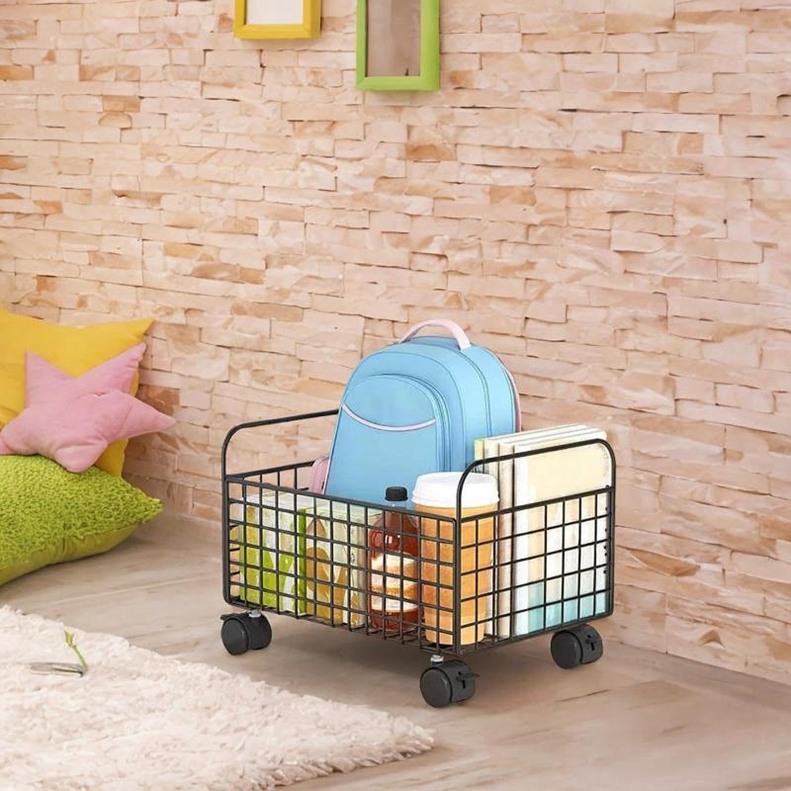 Rolling File Cart Storage Bin, unter Desk Movable Magazinen Schlafsäule Bin, Utility Cart für Pantry Drinks Snacks, M