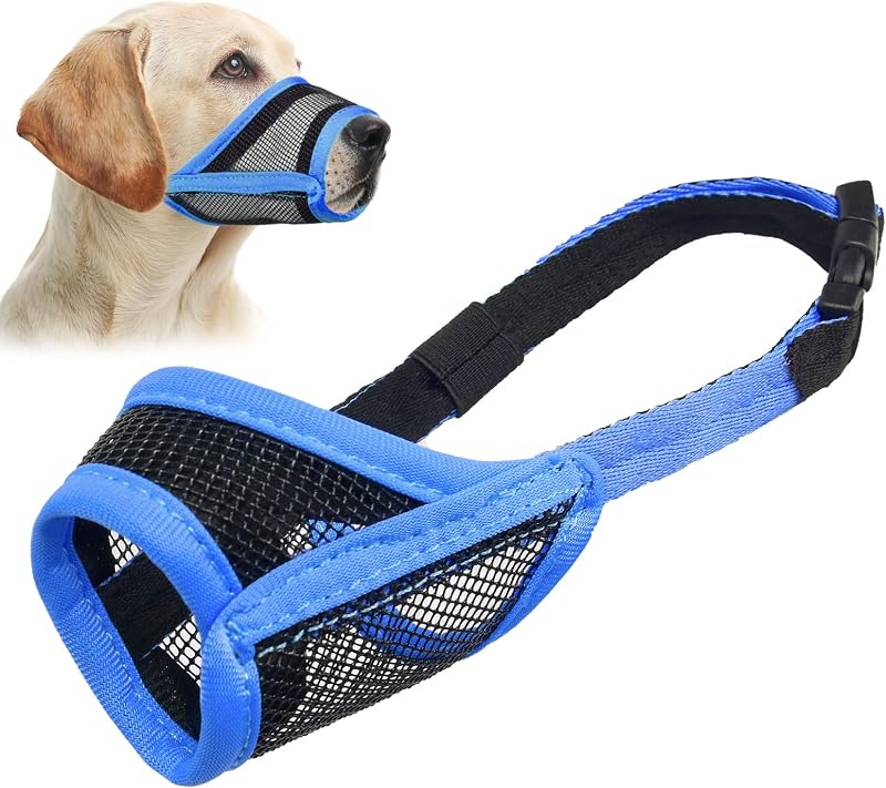 Focinheira de Tela Respirável para Cães Grandes LUCKYPAW XXL (circunferência de 26,04 a 29,85 cm)