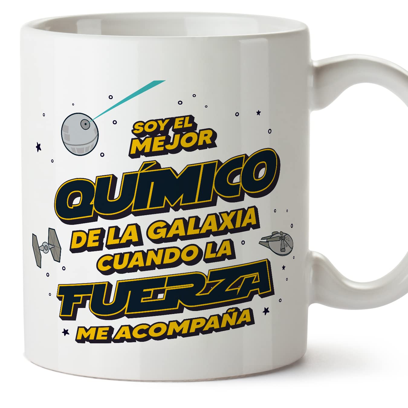 MUGFFINS Tazas para JEFE hombre - En Español - Mejor de la Galaxia Cuando Fuerza me Acompaña - 11 oz / 330 ml - Regalo original y divertido — view 14