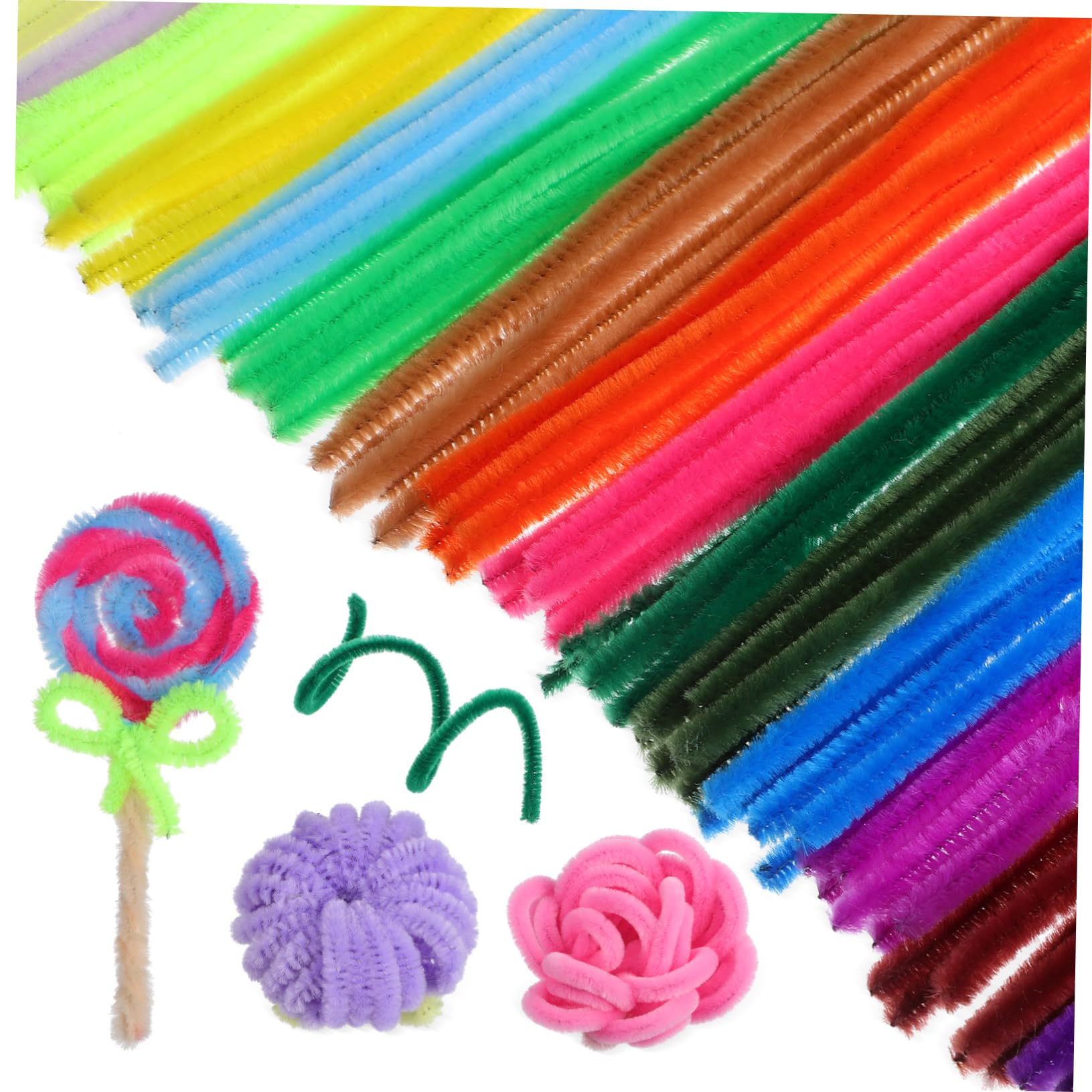 OSALADI Craft Kit 400 Flexible Fuzzy Sticks 20 Colors Perfect for Craft Making Decorations